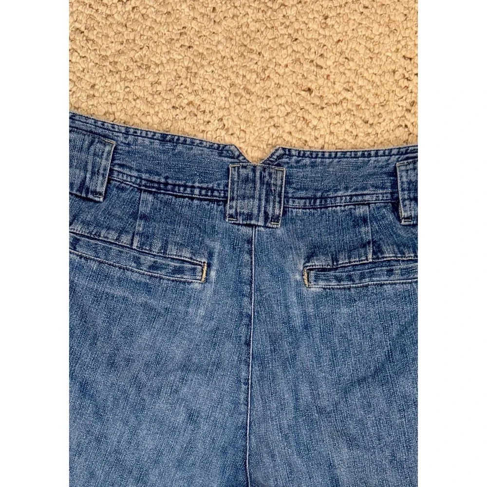 Vintage 90s White Stag Blue Denim Jorts Cargo Utility Shorts V-Notch Waistband